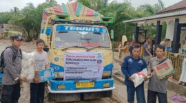 Pendistribusian Bantuan Bencana dari Masyarakat Siantar, PT Nagori Estate dan SISKOM-PN Tiba di lokasi 