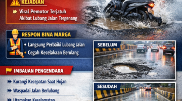 Jalan Berlubang di Jatinegara Sebabkan Pemotor Terjatuh, Bina Marga Bertindak Cepat
