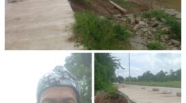 Nuryaman PI-C12BBK melaporkan Longsor 400 Meter di Banyusari Karawang, Pengemudi Kendaraan Besar Diminta Hindari Jalur