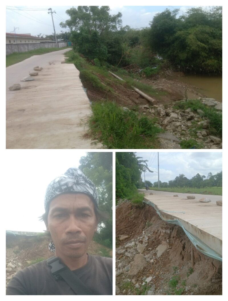 Nuryaman PI-C12BBK melaporkan Longsor 400 Meter di Banyusari Karawang, Pengemudi Kendaraan Besar Diminta Hindari Jalur