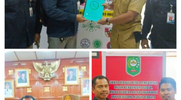 Pengurus SISKOM-PN Siak Serahkan Laporan Semester II ke Kesbangpol