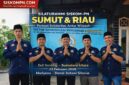 Pengurus SISKOM-PN Provinsi Sumatera Utara bersama perwakilan SISKOM-PN Provinsi Riau berfoto bersama usai kegiatan silaturahmi di Sekretariat SISKOM-PN Deli Serdang, Minggu (22/2/2026), dalam suasana hangat dan penuh kebersamaan.