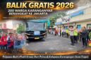 Kapolres Karanganyar AKBP Arman Sahti bersama Bupati Karanganyar Rober Christanto secara resmi melepas keberangkatan program balik gratis 2026 di halaman Mapolres. Keduanya menunjukkan sinergi kuat antara kepolisian dan pemerintah daerah dalam mendukung masyarakat perantau agar kembali bekerja dengan aman, nyaman, serta penuh harapan menuju Jakarta.