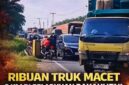 Kemacetan panjang kendaraan logistik menuju Pelabuhan Bakauheni mencapai sekitar 2 kilometer. Ribuan truk tertahan berjam-jam, menyebabkan antrean padat dan menghambat distribusi barang serta aktivitas transportasi di jalur utama tersebut.