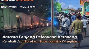 Antrean Panjang Pelabuhan Ketapang Bikin Sopir Logistik Rugi Besar