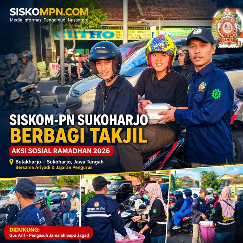 Suasana kebersamaan terlihat saat anggota SISKOM-PN Sukoharjo membagikan takjil kepada pengguna jalan. Antusiasme masyarakat menunjukkan apresiasi terhadap kegiatan sosial yang dilakukan organisasi. (Dok. SISKOMPN.COM)