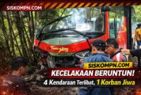 Kecelakaan Beruntun Libatkan 4 Kendaraan, 1 Pengendara Motor Tewas
