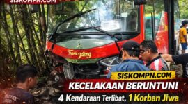 Kecelakaan Beruntun Libatkan 4 Kendaraan, 1 Pengendara Motor Tewas