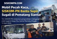 Pengondisian Mobil Pecah Kaca SISKOM-PN di Simalungun, Supir Sugali Terbantu