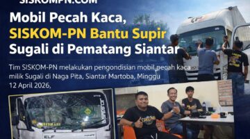 Pengondisian Mobil Pecah Kaca SISKOM-PN di Simalungun, Supir Sugali Terbantu