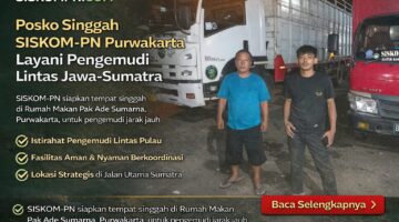 Posko Singgah SISKOM-PN Purwakarta Layani Pengemudi Lintas Jawa-Sumatra