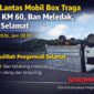 laka lantas mobil box traga km 60 akibat ban meledak