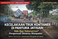 Kecelakaan Truk Kontainer di Pantura Jatisari, Pengemudi Diminta Waspada