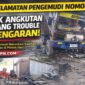 Mitra Pengemudi Nusantara Salatiga bersama mekanik membantu perbaikan truk yang mengalami kendala mesin di wilayah Tengaran, Kabupaten Semarang.