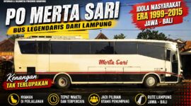 Bus PO Merta Sari Lampung nostalgia transportasi Jawa Bali