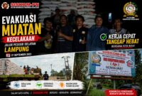 evakuasi muatan kecelakaan Lampung di jalur pesisir selatan menunjukkan respons cepat dan koordinasi solid antar komunitas pengemudi.