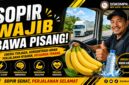 pisang segar untuk menjaga stamina dan konsentrasi sopir di perjalanan jauh