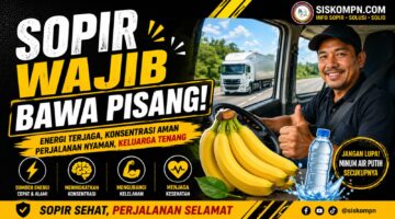 pisang segar untuk menjaga stamina dan konsentrasi sopir di perjalanan jauh