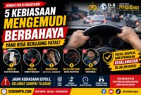 Kebiasaan mengemudi berbahaya seperti menggunakan ponsel saat berkendara di jalan raya