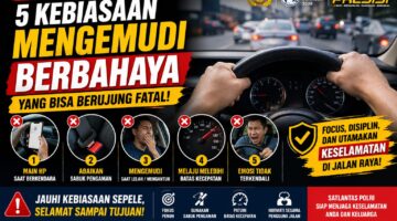 Kebiasaan mengemudi berbahaya seperti menggunakan ponsel saat berkendara di jalan raya