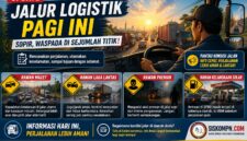 Sopir truk melintasi jalur logistik padat pagi hari sambil menghadapi kemacetan, risiko kecelakaan, gangguan preman, dan antrean solar di SPBU