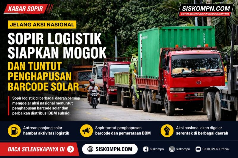 Persiapan aksi sopir logistik Jawa Timur