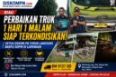 perbaikan truk Indragiri Hulu Riau oleh Ketua SISKOM-PN Donal Antoni Sitorus bersama sopir Saparudin, proses perbaikan 1 hari 1 malam hingga kendaraan kembali normal di Pematang Jaya Rengat Barat