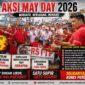 solidaritas sopir angkutan barang dalam aksi May Day di Tanjung Priok Jakarta