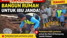 SISKOM-PN Simalungun Hadiri Peletakan Batu Pertama Rumah Warga di Kampung Jambi Huluan