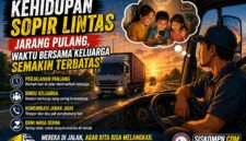 Sopir lintas mengemudi truk jarak jauh sambil merindukan keluarga karena jarang pulang ke rumah