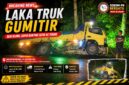 Laka truk Gumitir Banyuwangi akibat rem blong, truk cold diesel menabrak tebing di Jalan Nasional III KM 238 Kalibaru malam hari