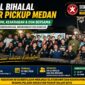 Halal bihalal sopir pickup Medan di Kafe Kanaya, dihadiri puluhan driver dari berbagai komunitas untuk mempererat silaturahmi, kebersamaan, dan solidaritas antar pengemudi.
